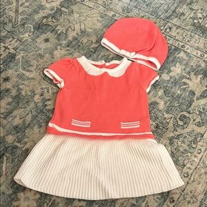 Jamie and Jack Short Sleeve Knit Dress with Hat